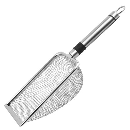 Stainless steel cat litter spatula, all hole bentonite mineral sand rutin chicken spatula, filter screen spatula for pets