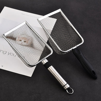 Stainless steel cat litter spatula, all hole bentonite mineral sand rutin chicken spatula, filter screen spatula for pets