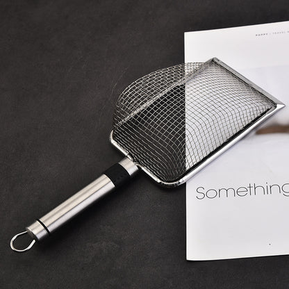 Stainless steel cat litter spatula, all hole bentonite mineral sand rutin chicken spatula, filter screen spatula for pets