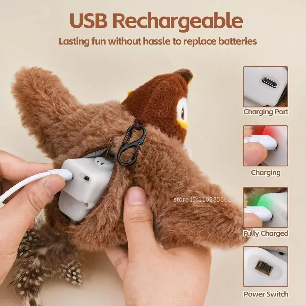 Cat Touch Activated Flapping Bird